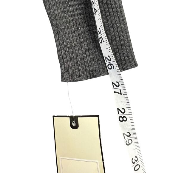 Dana Buchman Sweater Dress With Scarf XL Gray Ribbed Fit Flare Timeless Career - Picture 10 of 14